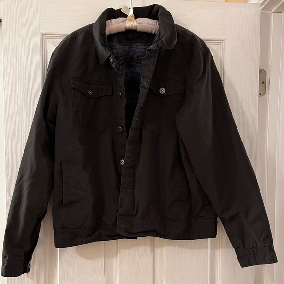Dakota Grizzly Other - Men's Black Lined Dakota Grizzly Button Up Trucker Jacket